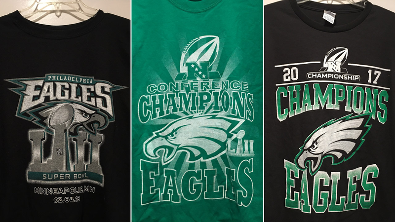 Illustration for article titled A Guide To Bootleg Eagles Super Bowl T-Shirts
